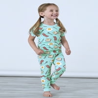 Gerber Bebek ve Yürümeye Başlayan Çocuk Erkek veya Kız Cinsiyet Nötr Gıda Rahat Fit Pamuklu Pijama, 4 Parça