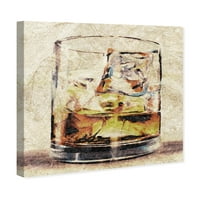 Pist Caddesi İçecekler ve Alkollü İçkiler Duvar Sanatı Tuval Baskılar 'Scotch Glass' Ev Dekoru, 43 43