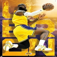Los Angeles Lakers - Raptiyeli LeBron James Duvar Posteri, 22.375 34
