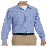 Kırmızı Kap® Erkek Uzun Kollu Endüstriyel Çizgili İş Gömleği