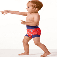 Çocuğun Mutlu Bebek Bezi Bezi Yüzme Bezi Hakkında Sıçrama, Kağıt Uçaklar Kırmızı 2 Yıl