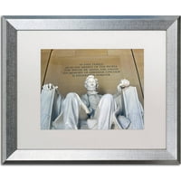 Marka Güzel Sanatlar Lincoln Anıtı CATeyes tarafından Tuval Sanatı, Beyaz Mat, Gümüş Çerçeve