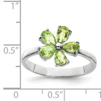 Gümüş Rodyum Peridot Yüzük