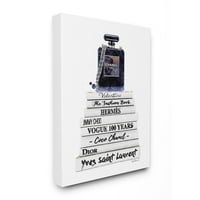 Stupell Industries Moda Tasarımcısı Parfüm Bookstack Mavi Beyaz Suluboya Tuval Duvar Sanatı Amanda Greenwood