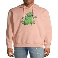 Rugrats Reptar Şönil Yama erkek ve Büyük erkek Kazak Polar Grafik Hoodie