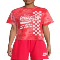 Coca Cola kadın Keyfini Çıkarın Kola ve Gülümseme Skimmer T-Shirt