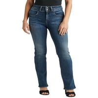 Gümüş Jeans A.Ş. Kadın Avery Yüksek Rise İnce Bootcut Kot, Bel Boyutları 24-36