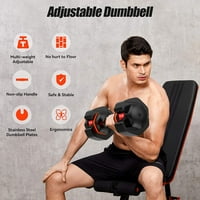 Ayarlanabilir Dambıl lb Dambıl: 15 ~ 55lb Dambıl Ayarlanabilir Ağırlık Ayarlanabilir Dambıl Egzersiz Fitness Dambıl