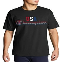 Şampiyonu erkek ve Büyük erkek Vatansever 4th Temmuz ABD Olimpiyat grafikli tişört