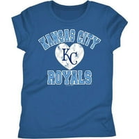 Kansas City Royals Kızlar Kısa Kollu Takım Renkli Grafik Tee