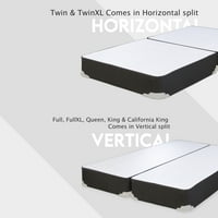 Continental Sleep Wayton 8 Bölünmüş Tamamen Monte Edilmiş Ahşap Bo Yayı, Siyah, Kraliçe