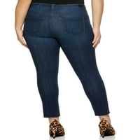 Sofia Jeans Women's Plus Size Curvy Skinny Mid-Rise Stretch Ankle Jeans