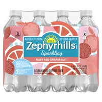 Zephyrhills Köpüklü Su, Yakut Kırmızısı Greyfurt, 16. oz. Plastik Şişeler