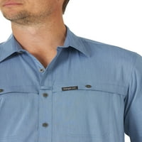 Wrangler erkek Açık Uzun Kollu Yardımcı Kamp Gömlek