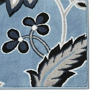 Ana Sayfa Dynami Tremont Lane Azria Çiçekli Alan Halısı, Açık Mavi, 1'8 x 7'2