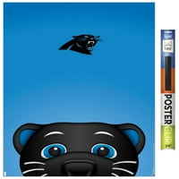 Carolina Panthers-S. Preston Maskotu Sir Purr Duvar Posteri, 22.375 34