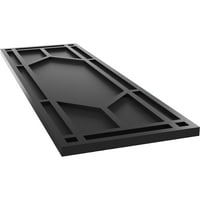 Ekena Millwork 15 W 61 H Gerçek Fit PVC Çalkalayıcı Sabit Montajlı Panjurlar, Siyah