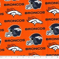 Denver Broncos 58 Avluya Göre% 100 Pamuklu Spor Logosu Zanaat Kumaşı, Çok renkli