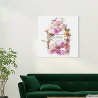 Wynwood Studio Moda ve Glam Çağdaş Tuval Sanatı - Pembe Parfümlü Çiçek Buketi, Oturma Odası, Yatak Odası ve Banyo