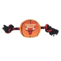 Evcil İlk NBA Chicago Bulls Basketbol Oyuncak KÖPEKLER ve KEDİLER için-Lisanslı, ağır Halatlar, SQUEAKER ile