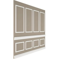 Ekena millwork 1 2 L Ashford Kare Panel Yığılmış Duvar Wainscot Lambri Kiti