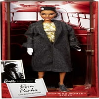 Barbie İlham Verici Kadın Rosa Parks Koleksiyon Bebek Elbise, Yün Ceket ve Aksesuarları