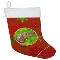 Noel Kar Taneleri Kırmızı Dachshund Noel Çorabı