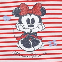 Disney Minnie Mouse Bebek Kız Romper, Üst, Şort ve Saç Bandı, 4 Parçalı Kıyafet Seti, 0 3 Aylık