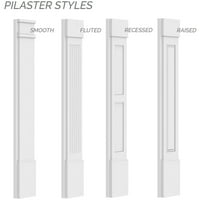 10 W 82 H 2 P Düz Panel PVC Pilaster w Standart Sermaye ve Taban