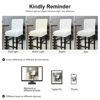 Benzersiz Pazarlık Polyester Streç Bar Taburesi Elastik Bant Orta sırtlı sandalye Slipcover Kar Beyaz