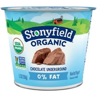 Stonyfield Organik Yağsız Çikolatalı Yoğurt, 5. Oz