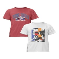 Uzay Reçel Yeni Bir Legacy erkek ve Büyük erkek grafikli tişört, 2-Pack, Uzay Reçel erkek T-shirt