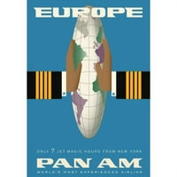 Marmont Hill Avrupa Pan Am Vintage Havacılık Tuval üzerine Baskı