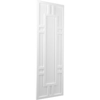 Ekena Millwork 18 W 50 H Gerçek Fit PVC Hastings Sabit Montajlı Panjurlar, Beyaz