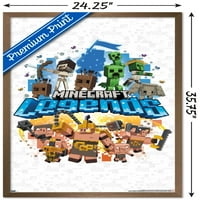 Minecraft: Efsaneler - Beyaz Duvar Posteri, 22.375 34 Çerçeveli
