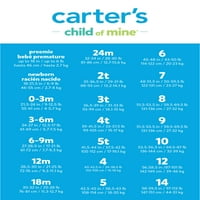 Carter'ın Çocuğum Kız Bebek Dönüştürülebilir Elbisesi, Preemie Bedenleri-9M