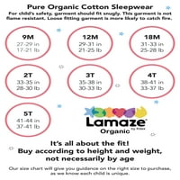 Lamaze Organik Bebek Bebek Kız ve Yürümeye Başlayan Kızlar Organik Pamuk Rahat Fit Ayaksız Pijama