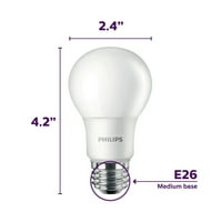 Philips LED Ampul, A19, Yumuşak Beyaz, BİZ, Ct