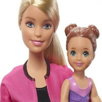 Barbie Jimnastik Antrenörü Ve Öğrenci Denge Çubuğu Sarışın Bebek Oyun Setleri