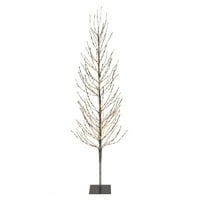 Vickerman 7 'Beyaz Yapay Noel Ağacı, Sıcak beyaz LED ışıklar