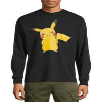 Pokemon erkek ve Büyük erkek Pikachu grafikli tişört Uzun Kollu