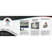 Stupell Industries Etkileyici Kabarık Köpek Şık Giysileri Soyut Evcil Hayvan Kürkü, 20, Tasarım Ziwei Li