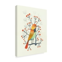 Ticari Marka Güzel Sanatlar 'Turuncu Kuş Tasarımı' Michelle Campbell'dan Tuval Sanatı