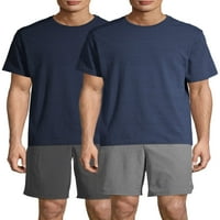 Atletik İşler Erkek ve Büyük Erkek Tri-Blend Aktif Tişört, 2'liPaket