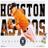 Houston Astros - İtme Pimleri ile Carlos Correa Duvar Posteri, 22.375 34