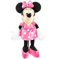 Minnie Mouse Çocuk Yatağı Peluş Kucaklama ve Dekoratif Yastık Buddy,% 100 Polyester, Pembe, Disney