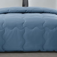 Modern Yatak Odası İplik Sayısı% 100 Pamuk Aşağı Alternatif Mavi Yorgan, Kral