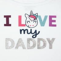 Garanimals Bebek Kızların Babamı Seviyorum Grafik kısa kollu tişört
