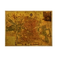 Kırmızı Atlas Tasarımları 'Madrid 1656' Tuval Sanatı