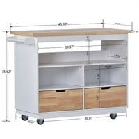 Aukfa mutfak arabası Depolama Masası Sofra çekmeceli dolap Mutfak-Ahşap-Beyaz